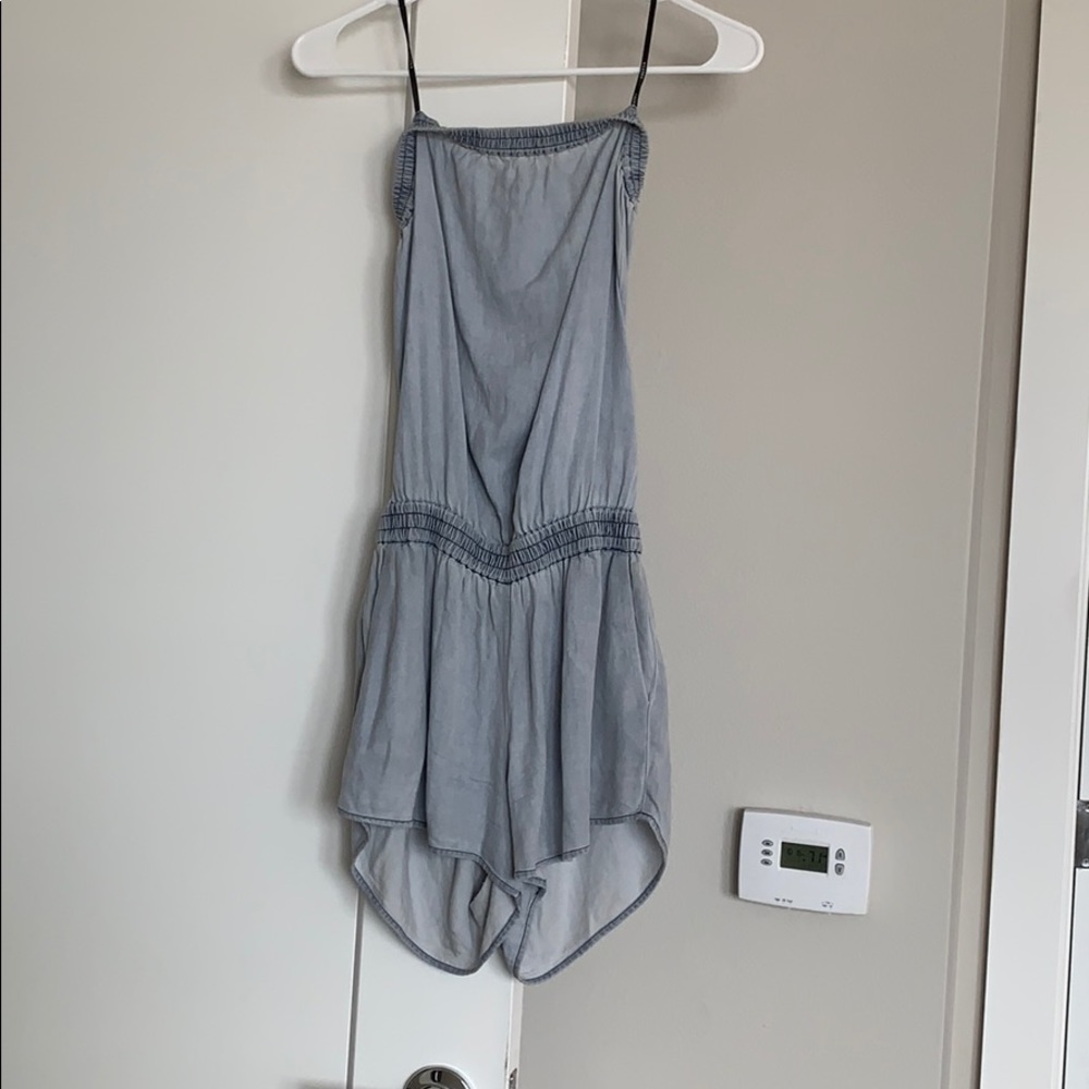 Aritzia Talula romper, blue, XXS